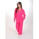 Kadın Luna Oversize Gömlek Pantolon Takım - Fuşya 38-44 Beden