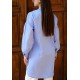 Kadın Oversize İnce Çizgili Poplin Gömlek – Bebe Mavi