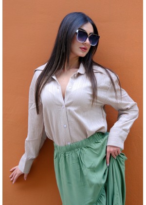 Soft Nature Kadın Katlı Yeşil Etek