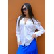 Soft Nature Kadın Katlı Saks Mavisi Etek