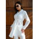 Kadın Fit Şık ve Rahat Bağlamalı Tunik – Beyaz