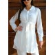 Kadın Fit Şık ve Rahat Bağlamalı Tunik – Beyaz