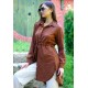 Kadın Fit Şık ve Rahat Bağlamalı Tunik – Kahverengi