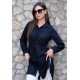 Kadın Fit Şık ve Rahat Bağlamalı Tunik – Siyah