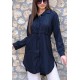 Kadın Fit Şık ve Rahat Bağlamalı Tunik – Siyah