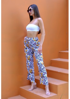 Kadın Bohem Yazlık Viskon Pantolon – Renk Seçenekli - Desen11