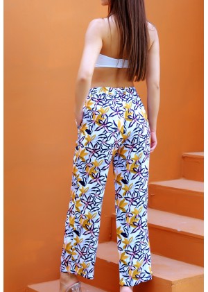 Kadın Bohem Yazlık Viskon Pantolon – Renk Seçenekli - Desen11