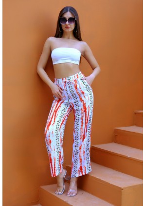 Kadın Bohem Yazlık Viskon Pantolon – Renk Seçenekli - Desen13