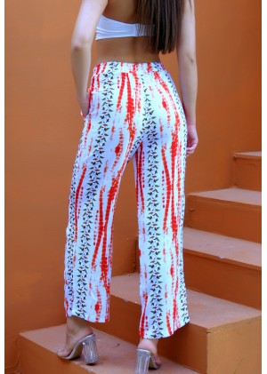 Kadın Bohem Yazlık Viskon Pantolon – Renk Seçenekli - Desen13