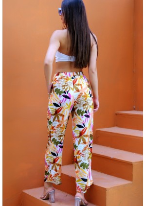 Kadın Bohem Yazlık Viskon Pantolon – Renk Seçenekli - Desen14