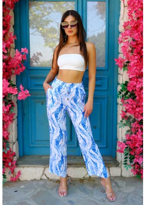 Kadın Bohem Yazlık Viskon Pantolon – Renk Seçenekli - Desen16