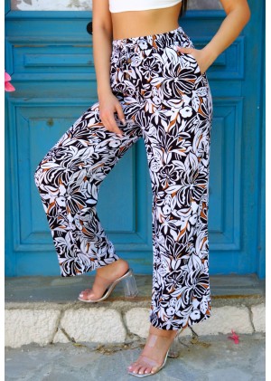 Kadın Bohem Yazlık Viskon Pantolon – Renk Seçenekli - Desen22
