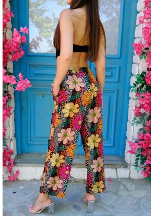 Kadın Bohem Yazlık Viskon Pantolon – Renk Seçenekli - Desen24