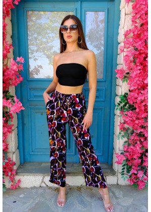 Kadın Bohem Yazlık Viskon Pantolon – Renk Seçenekli - Desen25