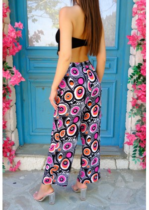 Kadın Bohem Yazlık Viskon Pantolon – Renk Seçenekli - Desen26