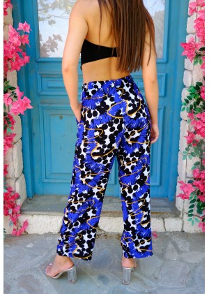 Kadın Bohem Yazlık Viskon Pantolon – Renk Seçenekli - Desen27