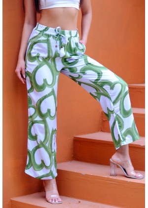 Kadın Bohem Yazlık Viskon Pantolon – Renk Seçenekli - Desen4