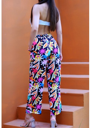Kadın Bohem Yazlık Viskon Pantolon – Renk Seçenekli - Desen8