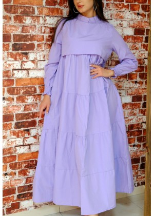 Sedef Tesettür Elbise – Lila