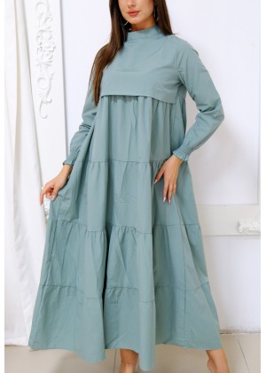 Sedef Tesettür Elbise – Mint