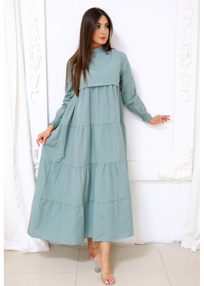 Sedef Tesettür Elbise – Mint