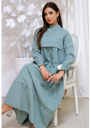 Sedef Tesettür Elbise – Mint