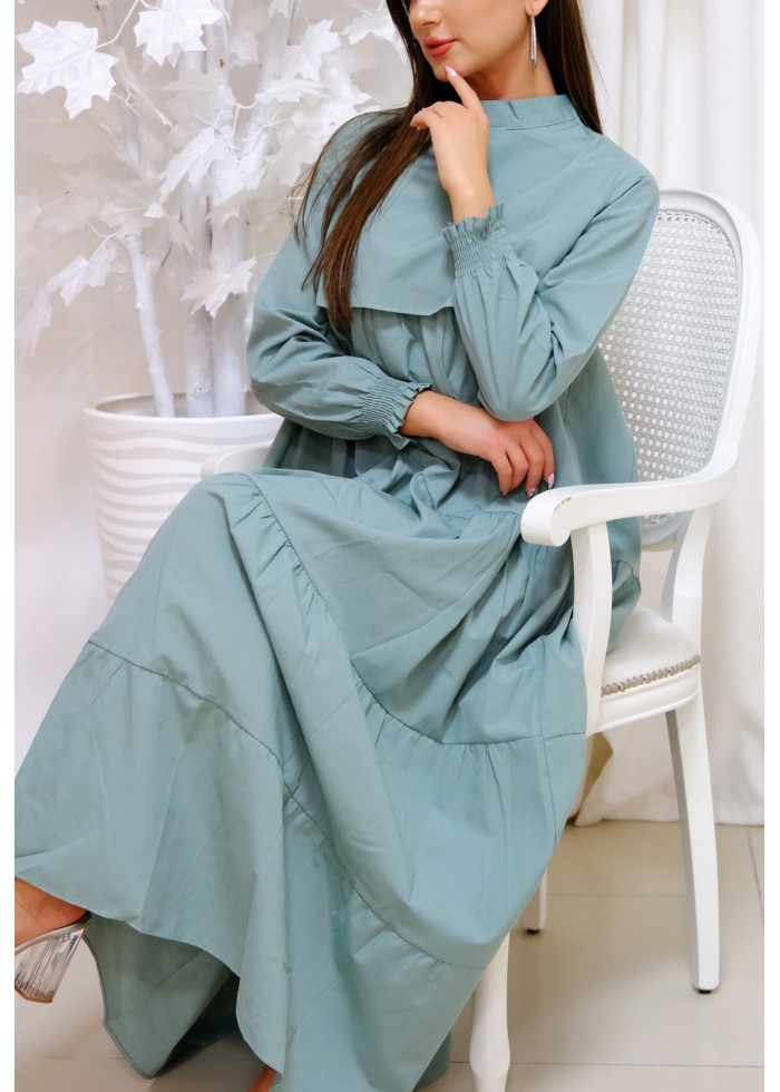 Sedef Tesettür Elbise – Mint