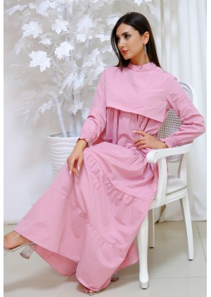 Sedef Tesettür Elbise – Pembe