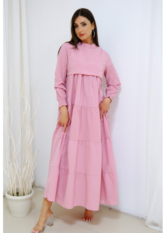 Sedef Tesettür Elbise – Pembe