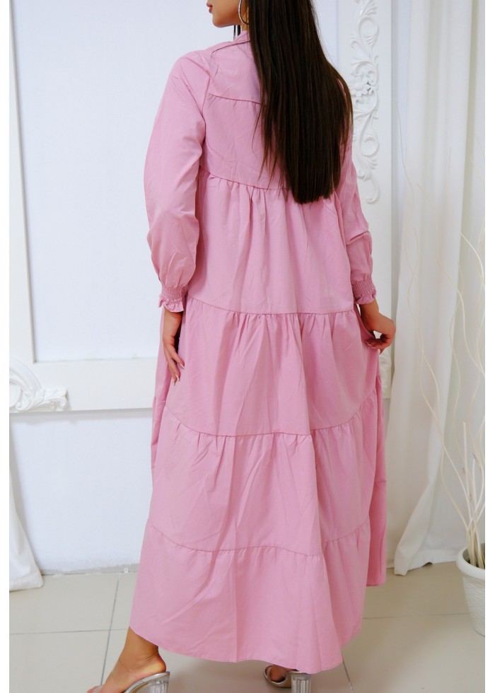 Sedef Tesettür Elbise – Pembe