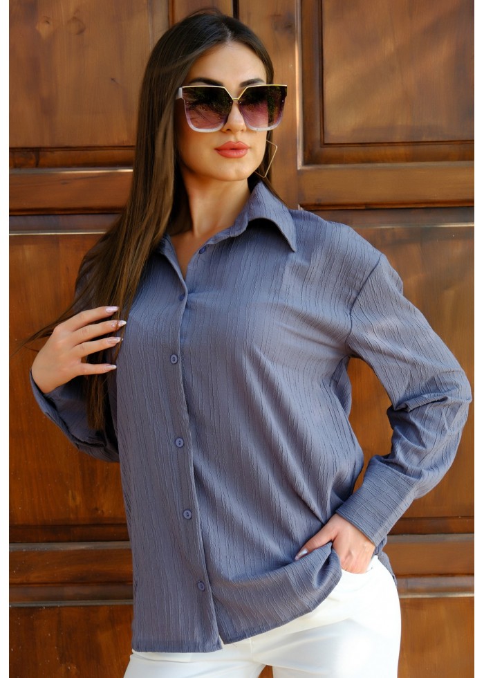 Oversize Kadın Gömlek – Füme