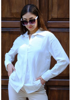 Oversize Kadın Gömlek – Ketenli