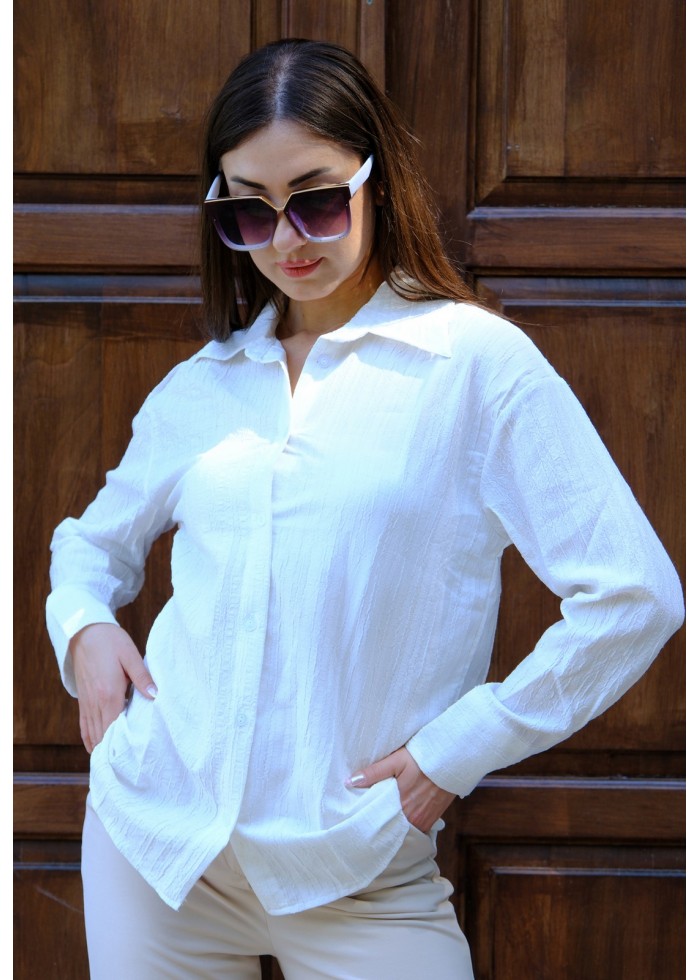 Oversize Kadın Gömlek – Ketenli