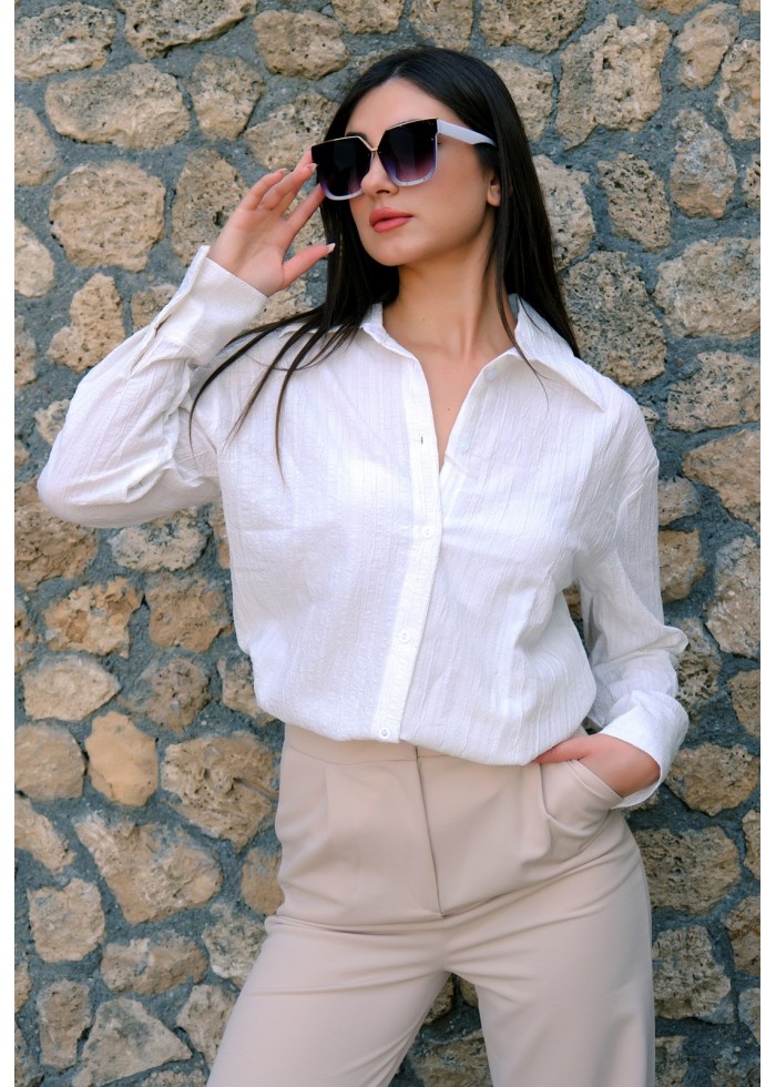Oversize Kadın Gömlek – Ketenli
