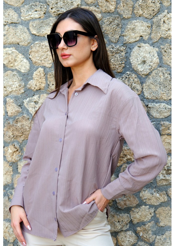 Oversize Kadın Gömlek – Nohut