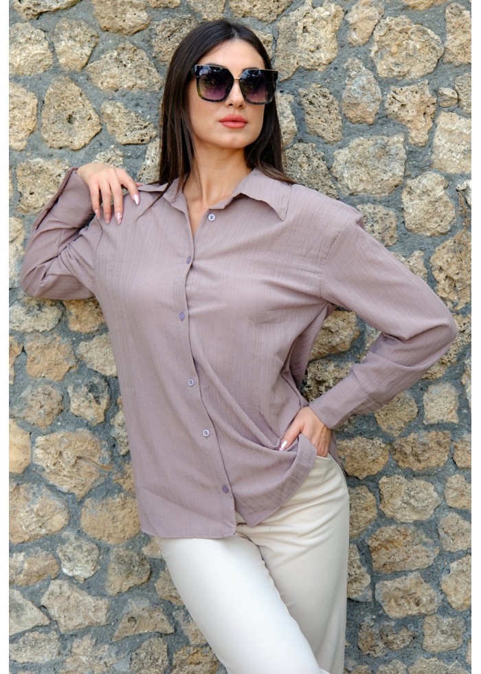 Oversize Kadın Gömlek – Nohut